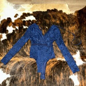 Fashion Nova Blue Lavender Body Suit